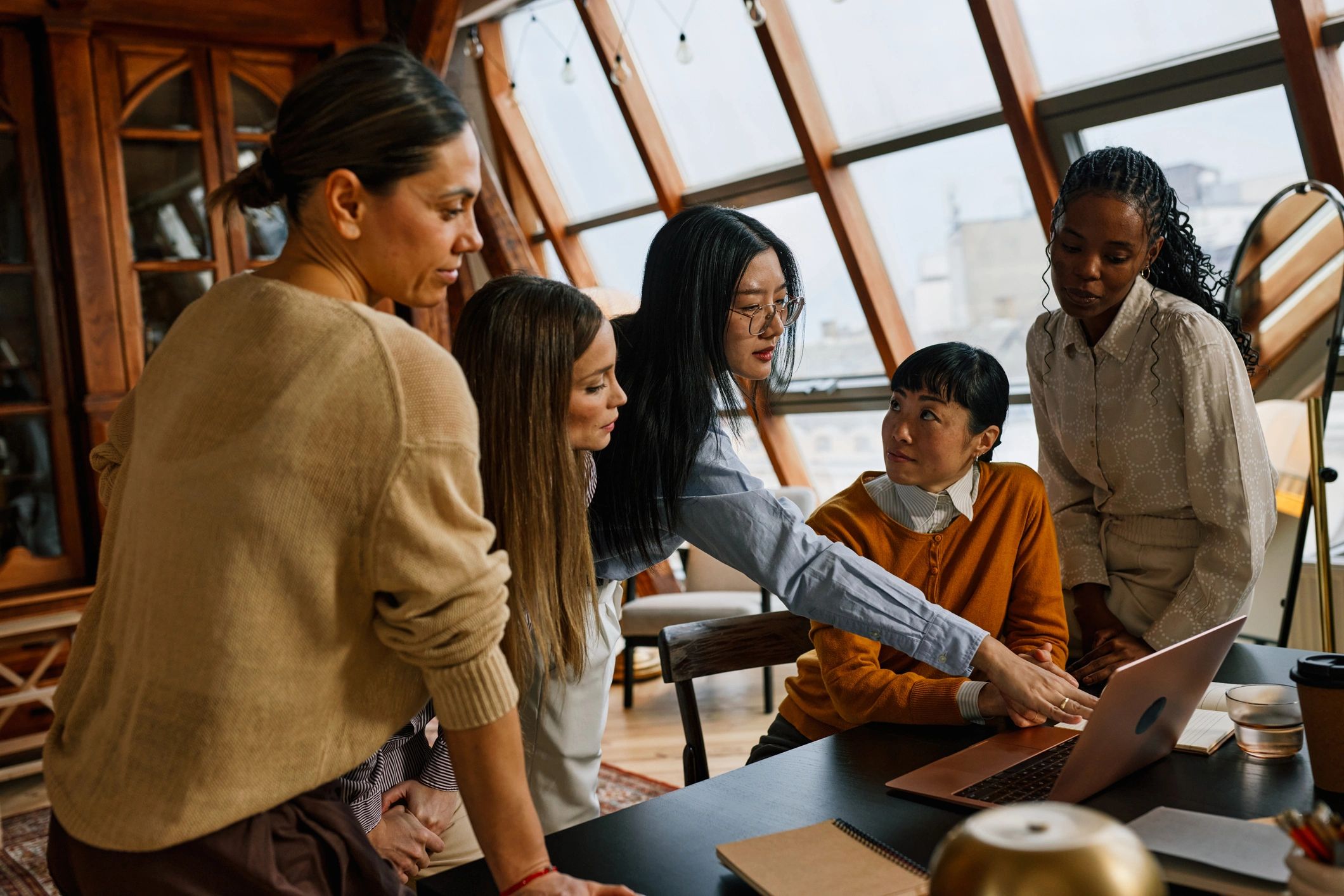 Consultants collaborating during a client planning session